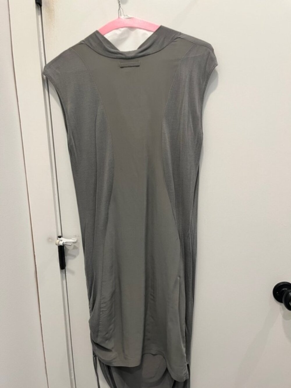 Goldhawk Draped Cowl Neck Midi Dress in Grey - Picture 3 of 8